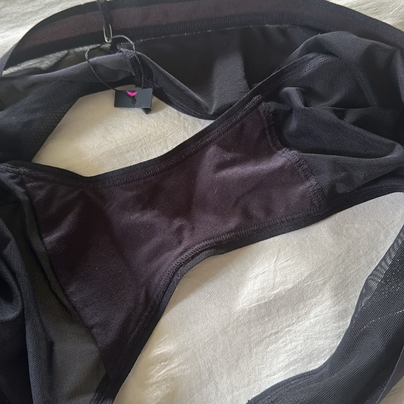 Curvy Couture || NWT || Sheer Mesh High Cut Brief Panty - Picture 3 of 7